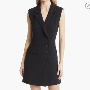 Black sleeveless vest dress